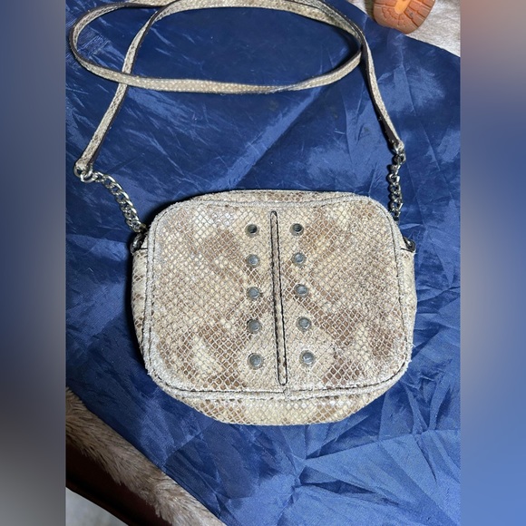 Michael Kors Handbags - Michael Kors Mini Crossbody Bag Chain Strap Black Snake Print Purse